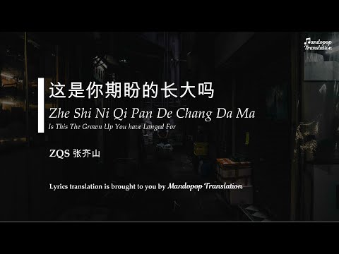 ZQS 张齐山 | Is This The Grown Up You Have Longed For? 这是你期盼的长大吗 | Pinyin English & Bahasa