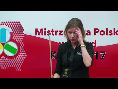 Mistrzostwa Polski w Bilard - Kielce 2017 Izabela Łącka vs Oliwia Czupryńska - finał 9 bil