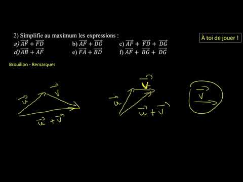 Question 2 Relation de Chasles Translation Vecteurs Maths Lycée Seconde Exercice 2 (3/4)