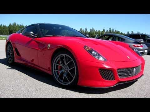 Ferrari 599 GTO, Porsche Carrera GT and Porsche 911 GT2 at Botniaring in Finland