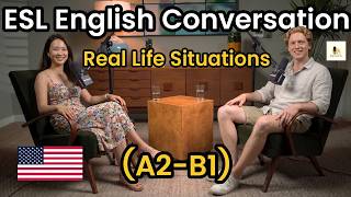 Real Life English Conversations for ESL Learners | Café, Work & Daily Life | A2–B1
