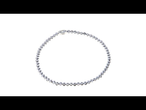 Sevilla Silver DiamondCut Moon Bead Stretch Bracelet