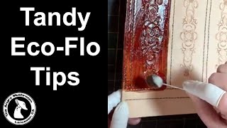 Some tips on using Tandy Eco-Flo Professional Waterstain on leather