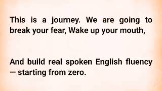 A very important lesson for english learning| Practice english | Train Your Mouth to Talk