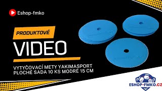 Vytyčovací mety Yakimasport ploché sada 10 ks modré 15 cm