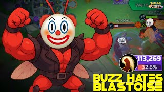 I HATES BLASTOISE WHENEVER PLAY BUZZWOLE IN SOLO QUEUE 🤬 | POKEMON UNITE