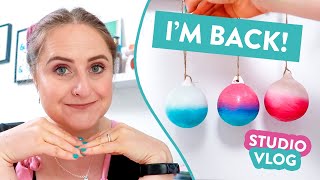 STUDIO VLOG | Honest Chat, Rearranging My Studio and Painting Baubles | 032