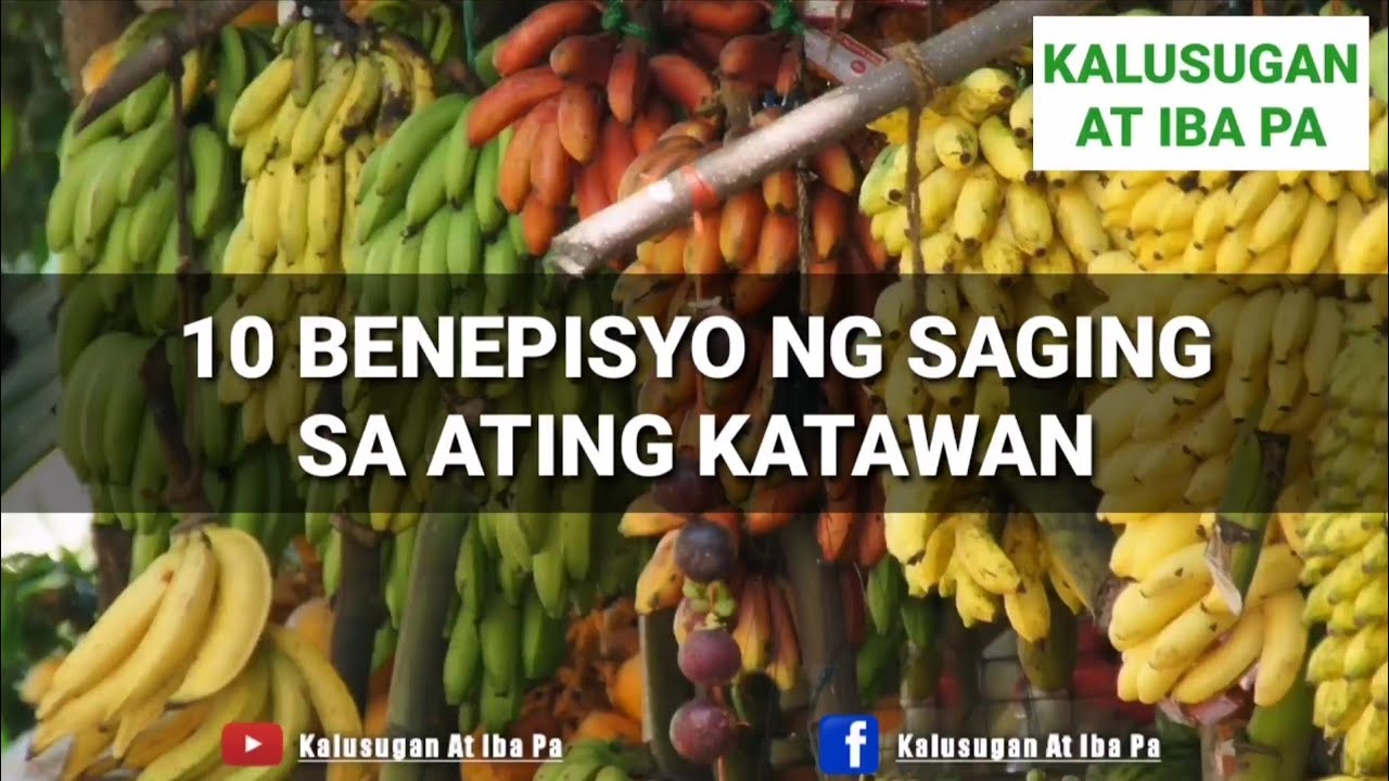10 Benepisyo Ng Saging Sa Ating Katawan