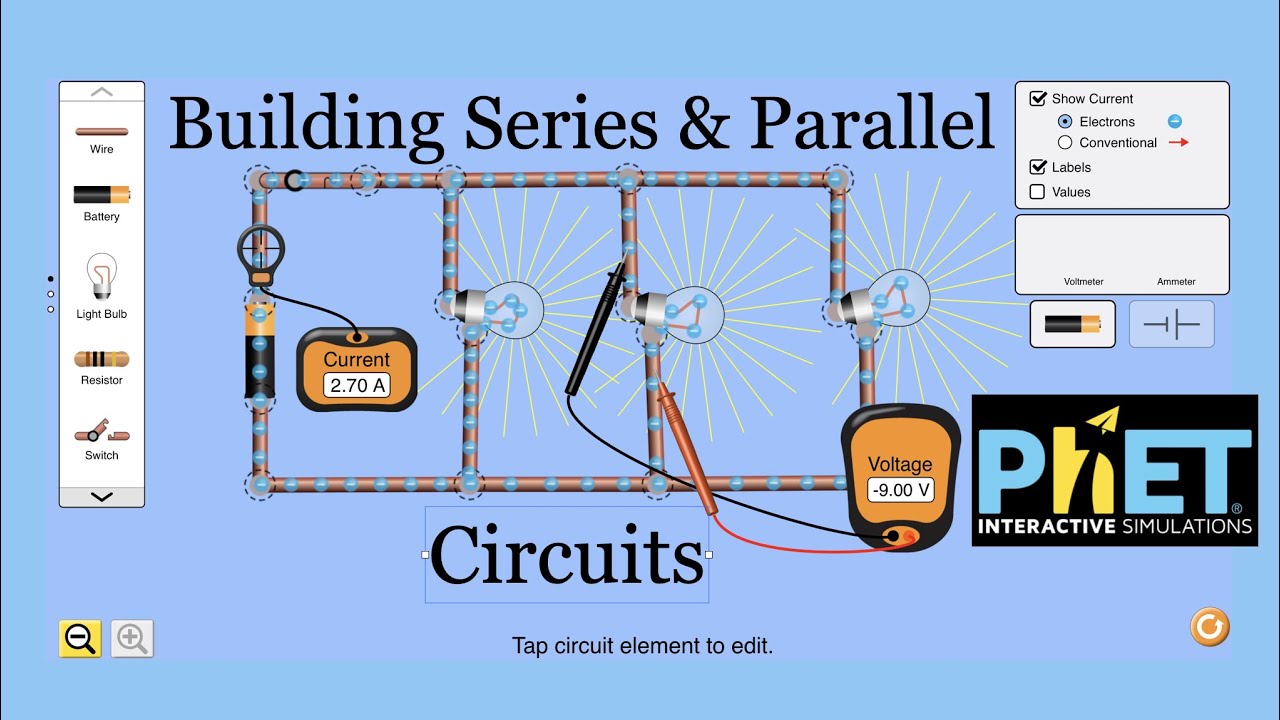 Building Series & Parallel Circuits with PhET Simulations