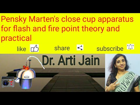 Pensky marten's close cup apparatus, flash and fire point determinator, theory and practical
