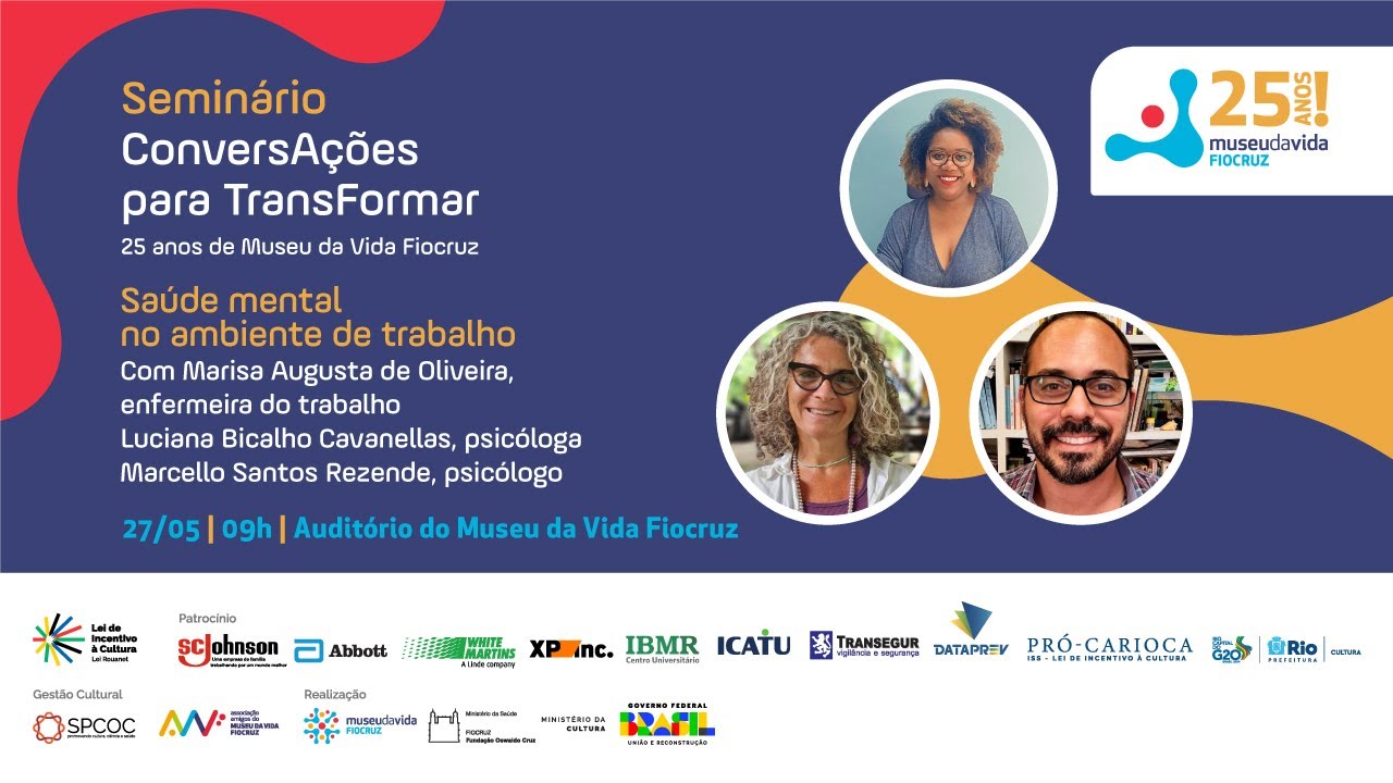 Marisa Augusta de Oliveira, Luciana Bicalho e Marcello Rezende| Saúde mental no ambiente de trabalho