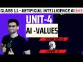 Class 11 AI Values Ethical Decision Making 2024 Artificial Intelligence Code 843 CBSE Aakash
