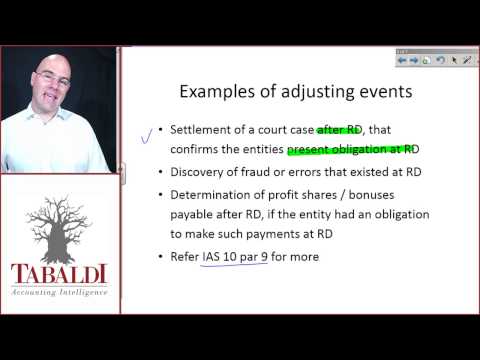 IAS 10 - L1 - Adjusting and Non-Adjusting Events after Reporting Date