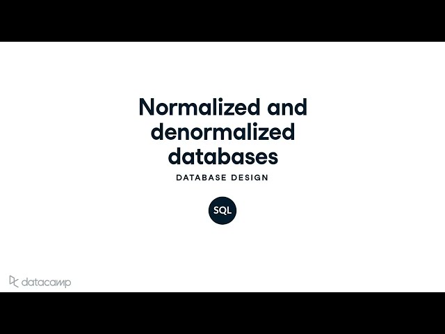 Thumbnail of Normalization and Denormalization lesson