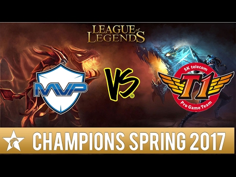 LOL Highlights    SKT VS MVP Game 1 2017 LCK Spring
