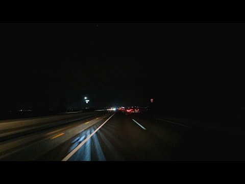 ASMR Highway Driving at Night in the Rain (No Talking, No Music)