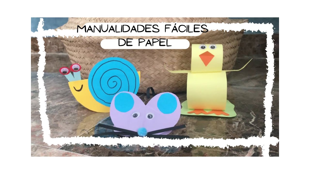 MANUALIDADES de papel fáciles de animales //🐥Kids Crafts //