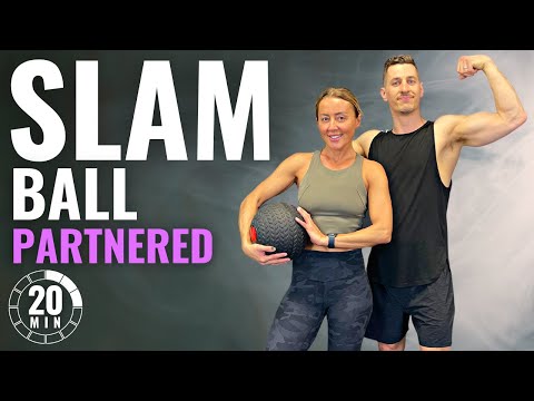 20 Min SLAM BALL PARTNER WORKOUT | Follow Along