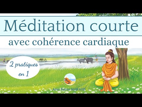 Méditation courte 12 min & cohérence cardiaque ( respiration anti-stress ) guide 2en1 voix & musique