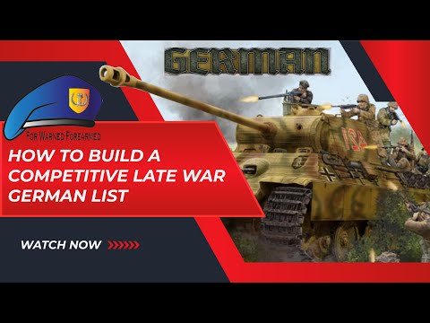 How to build a Late war German list for Flames of war