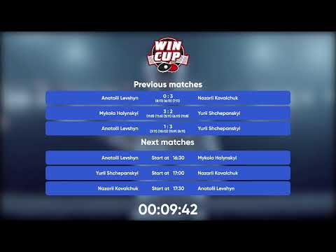 15:30 Anatolii Levshyn 1-3 Yurii Shchepanskyi West 3 WIN CUP 17.10.2022 | TABLE TENNIS WINCUP