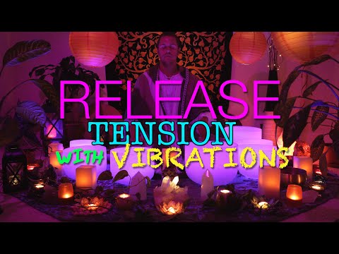 Releasing Tension with Crystal Singing Bowl Bells (No Talking) - Relaxation | Sleep | Healing