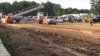 preview picture of video 'MTTP TRUCK/TRACTOR PULLS GREENVILLE, MI  STREET DIESELS CLASS  6-27-14'
