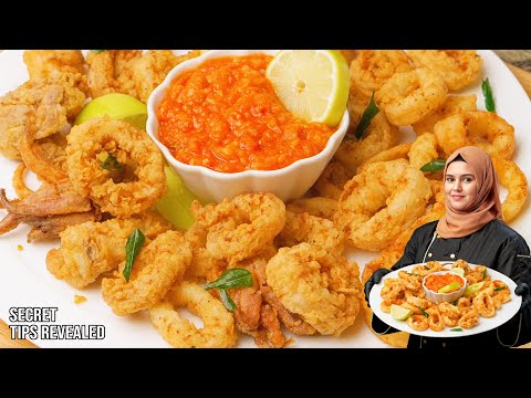 CRISPY FRIED CALAMARI With Marinara Sauce | Golden & Crunchy Chef's Pro Tips!
