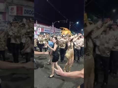 Escola de samba Mocidade Alegre desfile na avenida Bom Sucesso Minas Gerais carnaval 2024