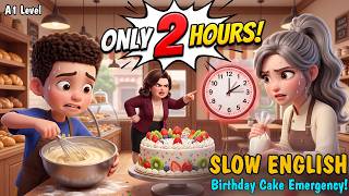 Birthday Cake Emergency | Can Ben Save It? | Easy English Listening for Beginners