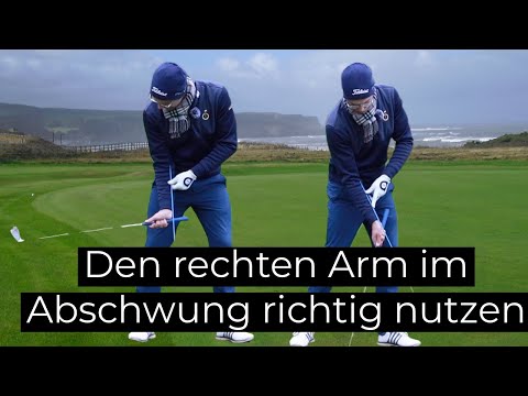 Den rechten Arm im Abschwung für mehr Power und Genauigkeit nutzen