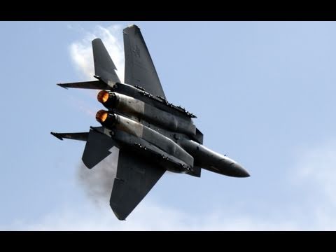 2011 Planes Of Fame Air Show - F-15E Strike Eagle Demo & Heritage Flight