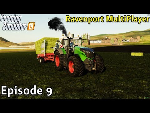 Farming Simulator 19 Timelapse - Ravenport Multiplayer Episode 9 CARTING HAY BALES