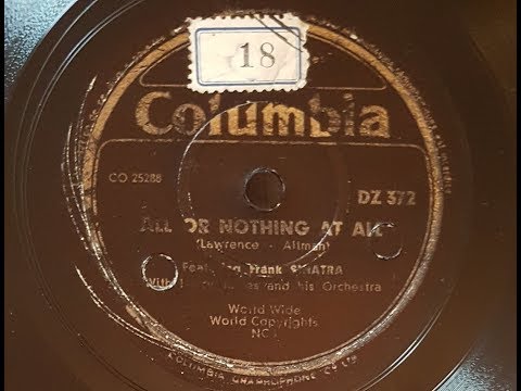Frank Sinatra with Harry James And His Orchestra 'All Or Nothing At All' 1939 78 rpm