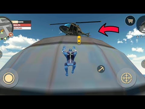 Rope Hero: Vice Town (Secret Location in Army Helicopter) Jet Helicopter on Tower - Gameplay HD