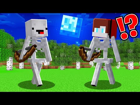 JJ MAIZEN and MIKEY: SKELETONS in Minecraft