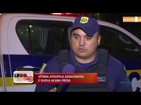 LINHA DE FOGO 05 12 2019  ViÌtima atropela assaltantes e dupla acaba presa