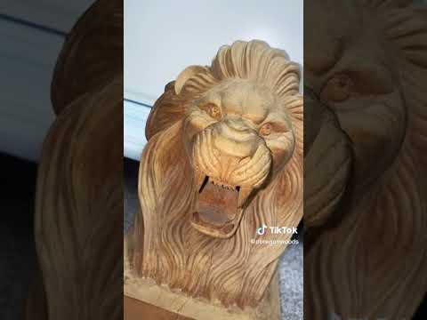 Incredible Wooden Lion King - The Must-See Hand-Carved #obregonwoods
