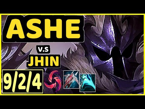 ASHE vs JHIN - 9/2/4 KDA BOTTOM ADC CHALLENGER GAMEPLAY - EUW