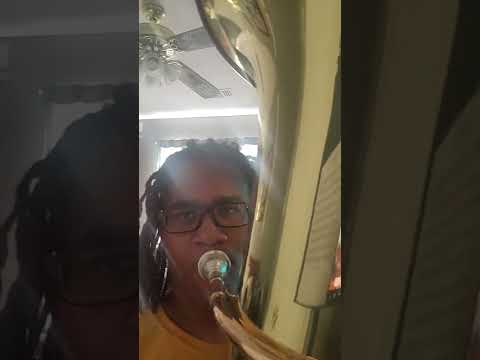 Playing the trombone king on tuba