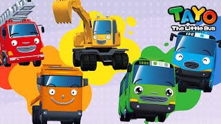 Color Song l Car &amp; Bus Color Song l Strong Heavy Vehicles Color Song l Learn colors with Tayo