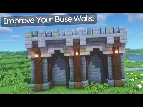 CurtisBuilds - Improve Your Base With These 3 Simple Wall Designs for Survival Minecraft