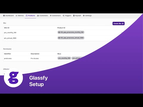 Setup SKUs, Permissions, and Offerings - In-App Subscriptions with Glassfy