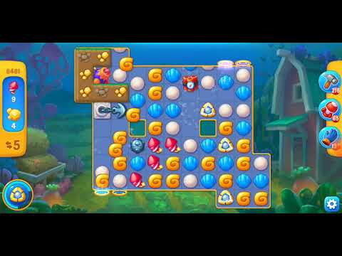 Fishdom. 8481 level no boosters and diamonds. 13 moves (❌ no lightning)