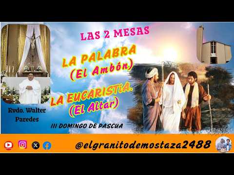 TERCER DOMINGO DE PASCUA. RVDO. WALTER PAREDES. PARROQUIA SAN Juan Bautista.