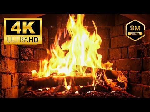 4K Fireplace 🔥 🔥 🔥  Relaxing Fireplace and Crackling Fireplace easy to Sleep