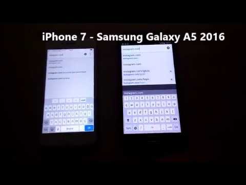 iPhone 7 vs Samsung Galaxy A5 2015 Wi-Fi Speed