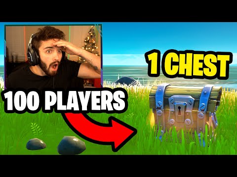 I got 100 players to land on one CHEST... (most insane custom)