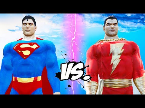 SUPERMAN VS SHAZAM - EPIC BATTLE