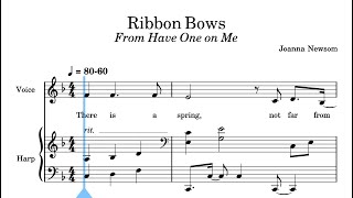 “Ribbon Bows” (partial) Joanna Newsom piano tutorial by bjorksdottir